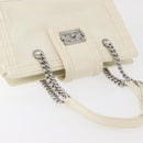 CHANEL Chain Boy Chanel Bag Patent leather White Silver CC Auth YKZ1054A-6