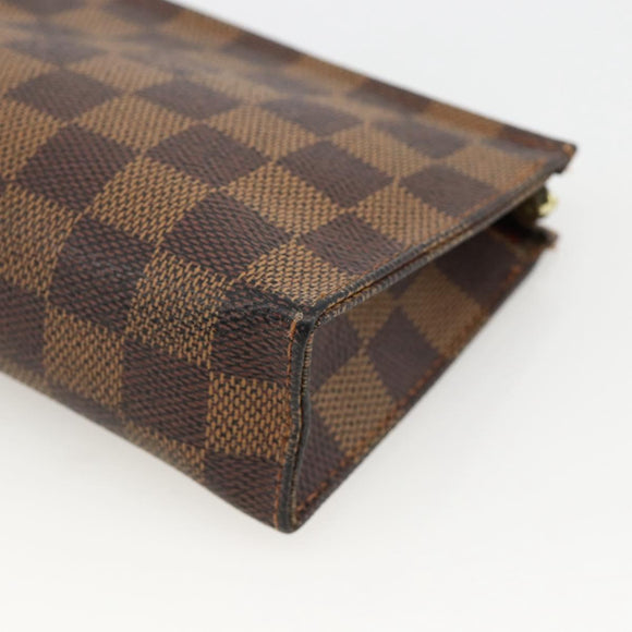 LOUIS VUITTON Damier Ebene Poche Toilette 15 Pouch N47548 LV Auth YKZ1056