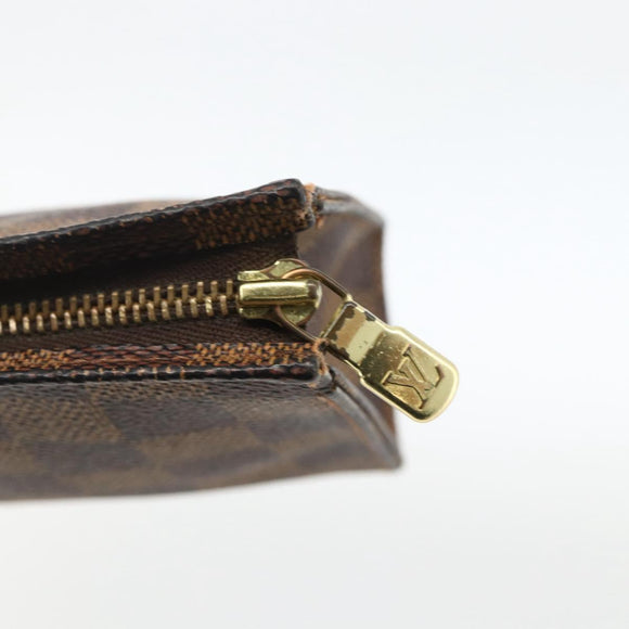 LOUIS VUITTON Damier Ebene Poche Toilette 15 Pouch N47548 LV Auth YKZ1056