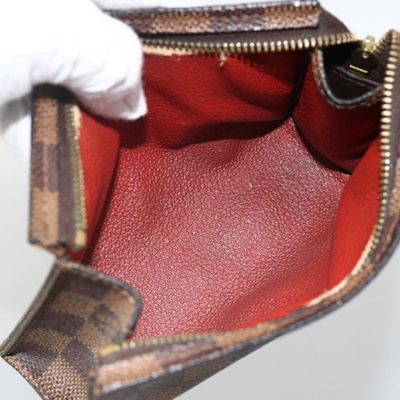 LOUIS VUITTON Damier Ebene Poche Toilette 15 Pouch N47548 LV Auth YKZ1056
