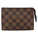 LOUIS VUITTON Damier Ebene Poche Toilette 15 Pouch N47548 LV Auth YKZ1056-2