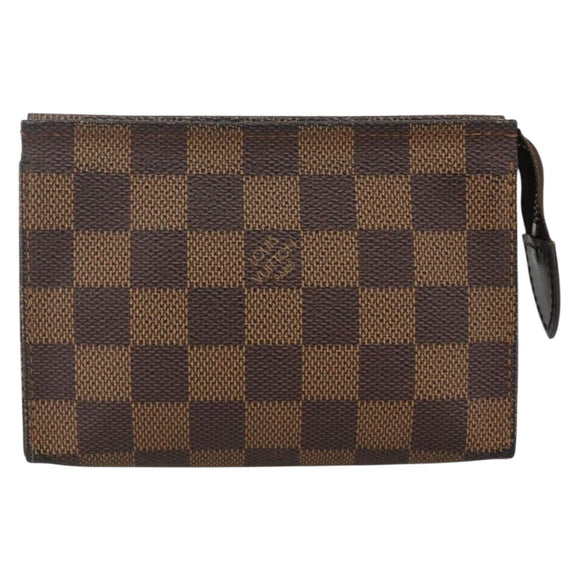 LOUIS VUITTON Damier Ebene Poche Toilette 15 Pouch N47548 LV Auth YKZ1056