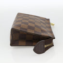 LOUIS VUITTON Damier Ebene Poche Toilette 15 Pouch N47548 LV Auth YKZ1056-5
