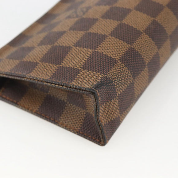 LOUIS VUITTON Damier Ebene Poche Toilette 15 Pouch N47548 LV Auth YKZ1056