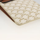CELINE Macadam Canvas Shoulder Pouch Bag PVC Leather White Auth YKZ1061M-14