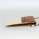 CELINE Macadam Canvas Shoulder Pouch Bag PVC Leather White Auth YKZ1061M-4