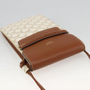 CELINE Macadam Canvas Shoulder Pouch Bag PVC Leather White Auth YKZ1061M-6