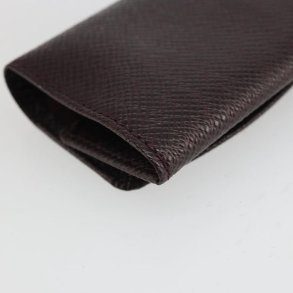 LOUIS VUITTON Taiga Buton De Manchette Cuffs Ag925 Black Silver LV Auth YKZ1063