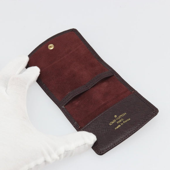 LOUIS VUITTON Taiga Buton De Manchette Cuffs Ag925 Black Silver LV Auth YKZ1063
