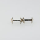 LOUIS VUITTON Taiga Buton De Manchette Cuffs Ag925 Black Silver LV Auth YKZ1063-12
