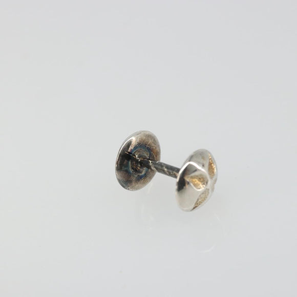 LOUIS VUITTON Taiga Buton De Manchette Cuffs Ag925 Black Silver LV Auth YKZ1063