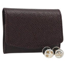 LOUIS VUITTON Taiga Buton De Manchette Cuffs Ag925 Black Silver LV Auth YKZ1063-1
