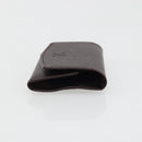 LOUIS VUITTON Taiga Buton De Manchette Cuffs Ag925 Black Silver LV Auth YKZ1063-3