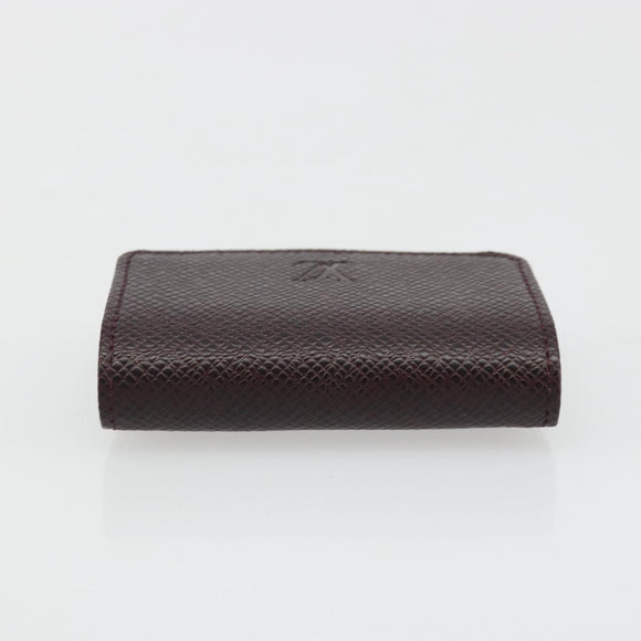 LOUIS VUITTON Taiga Buton De Manchette Cuffs Ag925 Black Silver LV Auth YKZ1063