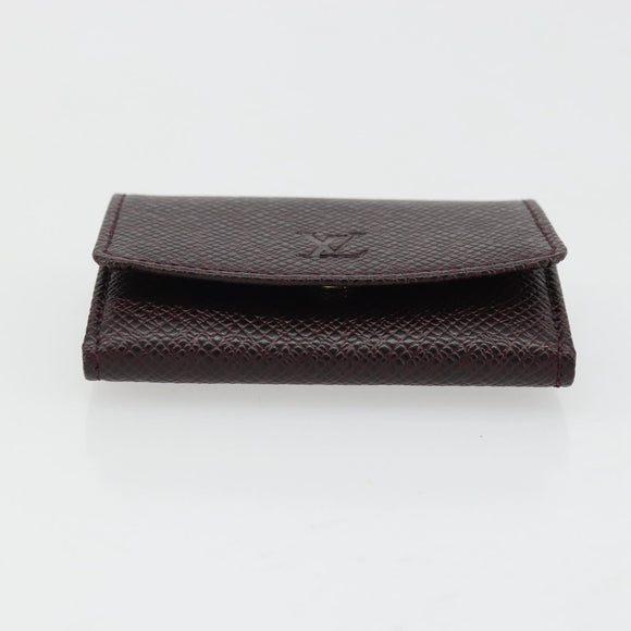 LOUIS VUITTON Taiga Buton De Manchette Cuffs Ag925 Black Silver LV Auth YKZ1063
