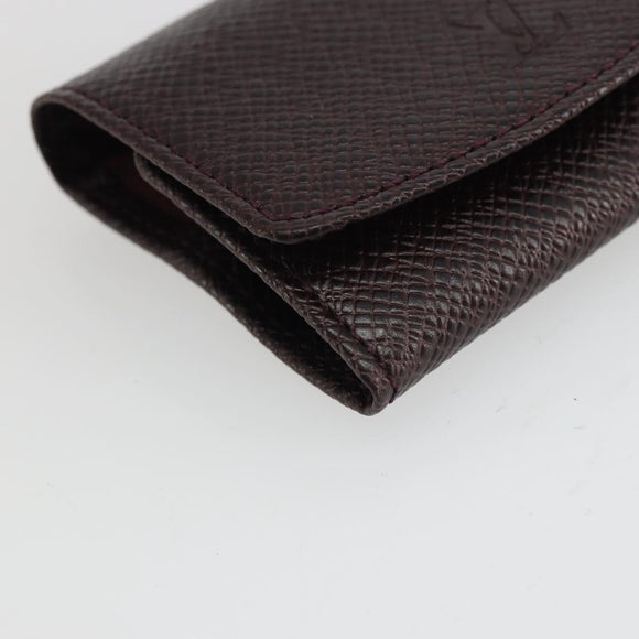 LOUIS VUITTON Taiga Buton De Manchette Cuffs Ag925 Black Silver LV Auth YKZ1063