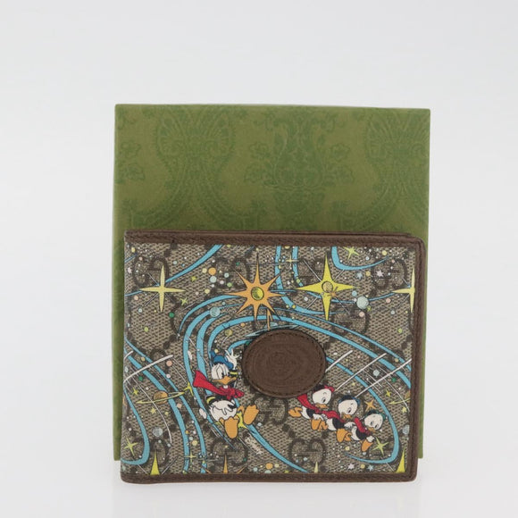 GUCCI Disney Collaboration Donald GG Supreme Wallet PVC 647937 Auth YKZ1064M