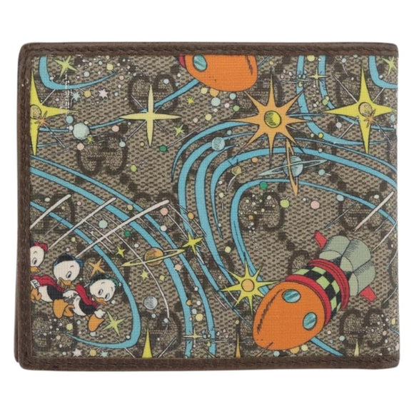 GUCCI Disney Collaboration Donald GG Supreme Wallet PVC 647937 Auth YKZ1064M