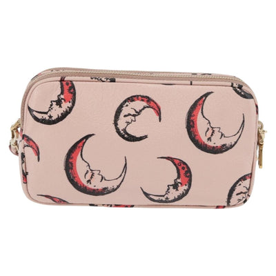 Miu Miu Pouch Shoulder Bag Leather Pink Gold Auth YKZ1066A - 0