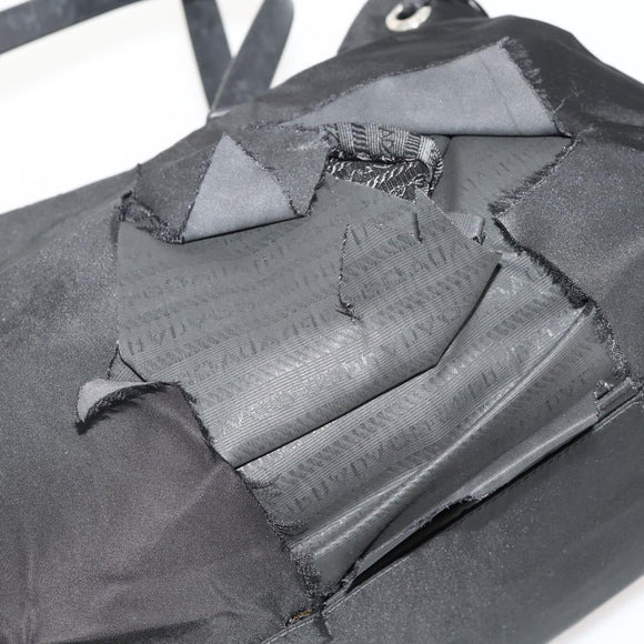 PRADA Shoulder Bag Nylon 2 Set Black Auth YKZ1068