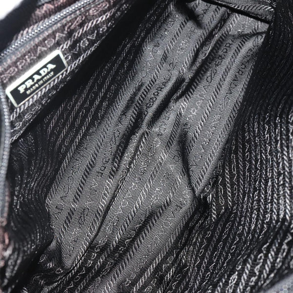 PRADA Shoulder Bag Nylon 2 Set Black Auth YKZ1068