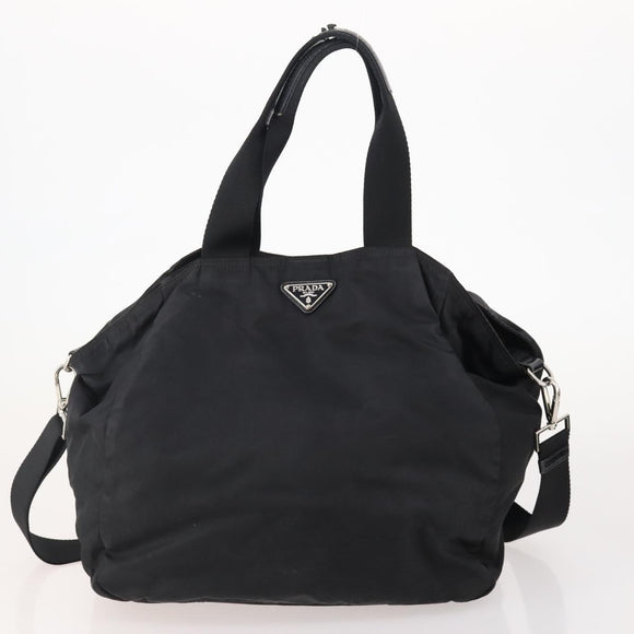 PRADA Shoulder Bag Nylon 2 Set Black Auth YKZ1068