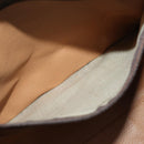 CELINE Macadam Canvas Boston Bag PVC Leather Brown Gold Auth YKZ107-24