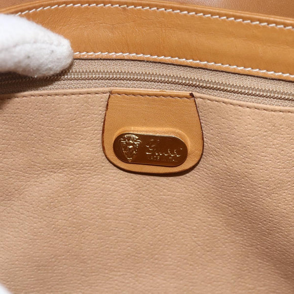 GUCCI Micro GG Supreme Hand Bag PVC Beige Gold 000 46 4857 Auth YKZ1075