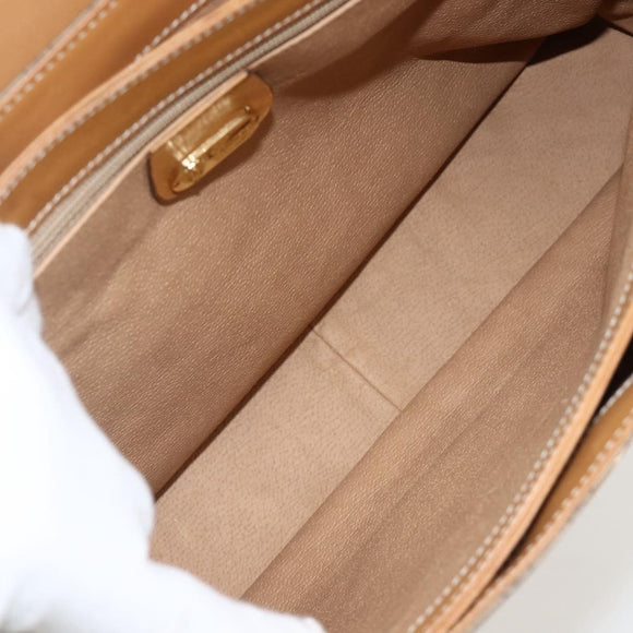 GUCCI Micro GG Supreme Hand Bag PVC Beige Gold 000 46 4857 Auth YKZ1075