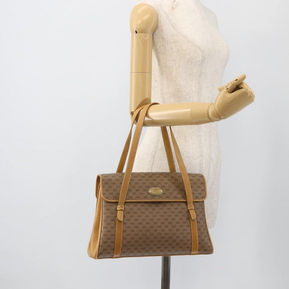GUCCI Micro GG Supreme Hand Bag PVC Beige Gold 000 46 4857 Auth YKZ1075