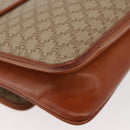 CELINE Macadam Canvas Shoulder Bag PVC Beige Gold Auth YKZ1076-15