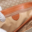 CELINE Macadam Canvas Shoulder Bag PVC Beige Gold Auth YKZ1076-18