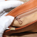 CELINE Macadam Canvas Shoulder Bag PVC Beige Gold Auth YKZ1076-24
