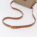 CELINE Macadam Canvas Shoulder Bag PVC Beige Gold Auth YKZ1076-7