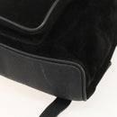GUCCI Bamboo Backpack Suede Black Gold 003 1998 0030 Auth YKZ1078-12