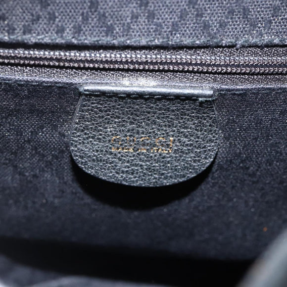 GUCCI Bamboo Backpack Suede Black Gold 003 1998 0030 Auth YKZ1078