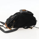 GUCCI Bamboo Backpack Suede Black Gold 003 1998 0030 Auth YKZ1078-4