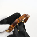 GUCCI Bamboo Backpack Suede Black Gold 003 1998 0030 Auth YKZ1078-7