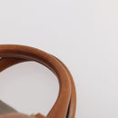 CELINE Macadam Canvas Boston Bag PVC Leather Brown Gold Auth YKZ108-14