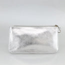 TIFFANY&Co. Reversible Tote Bag Leather Silver Auth YKZ1080-19