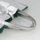 TIFFANY&Co. Reversible Tote Bag Leather Silver Auth YKZ1080-7