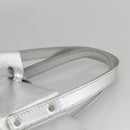 TIFFANY&Co. Reversible Tote Bag Leather Silver Auth YKZ1080-8