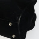 PRADA Hand Bag Velor Black Auth YKZ1084-9