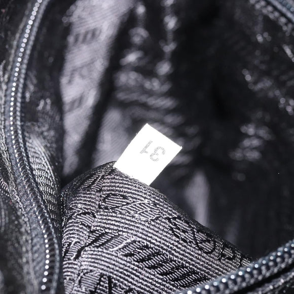 PRADA Hand Bag Velor Black Auth YKZ1084