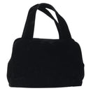 PRADA Hand Bag Velor Black Auth YKZ1084-2