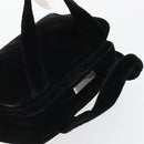 PRADA Hand Bag Velor Black Auth YKZ1084-6