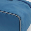 PRADA Vanity Hand Bag Nylon Blue Silver Auth YKZ1085-9