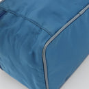 PRADA Vanity Hand Bag Nylon Blue Silver Auth YKZ1085-16
