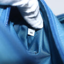 PRADA Vanity Hand Bag Nylon Blue Silver Auth YKZ1085-12
