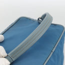 PRADA Vanity Hand Bag Nylon Blue Silver Auth YKZ1085-7
